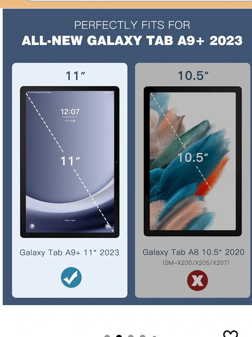 Case for Samsung Galaxy Tab A9+/A9 Plus 11